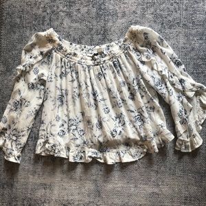 American eagle off the shoulder blouse
